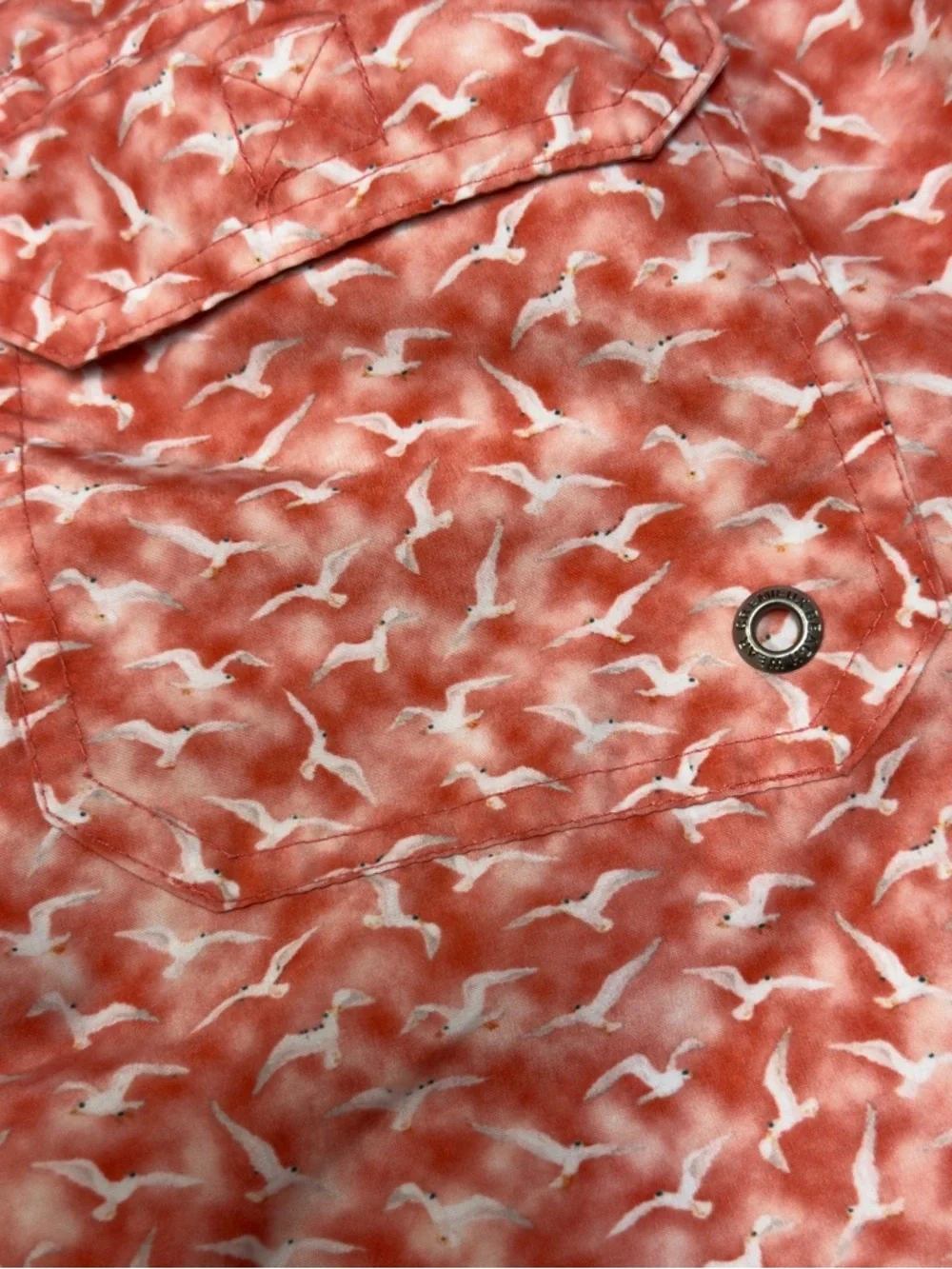 Cremieux Swim Trunks Orange Seagull Print‎ Men’s Size XL